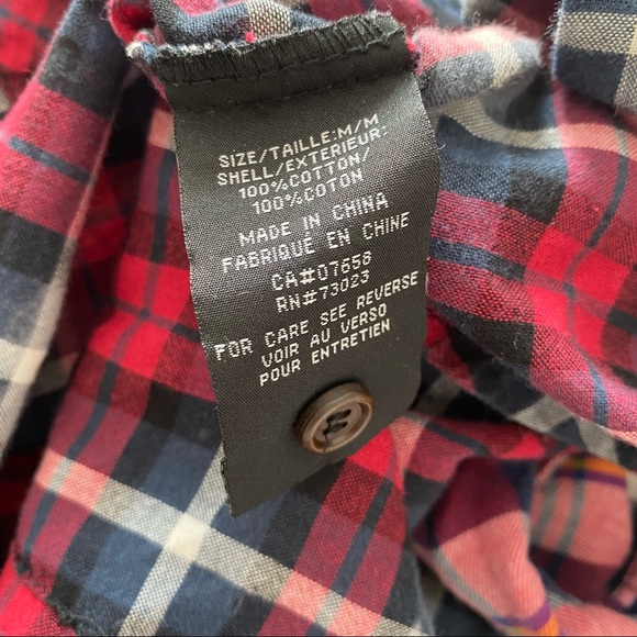 SWS | Distressed Red Plaid Button Up - Picture 11 of 12